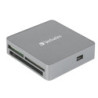 Verbatim USB 2.0 All- in-1 Card Reader / Hub including SD, SDHC, SDXC, microSD, microSDHC, microSDXC, CF-1, Memory Stick, and