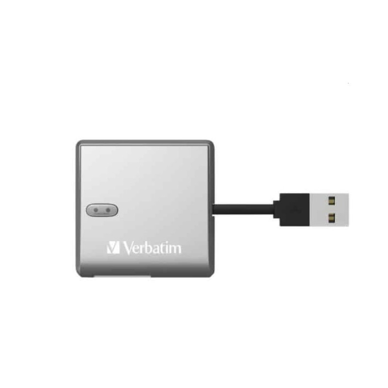 Verbatim USB 2.0 All- in-1 Card Reader Compact - including SD, SDHC, SDXC, microSD, microSDHC, microSDXC, CF-1, Memory Stick,