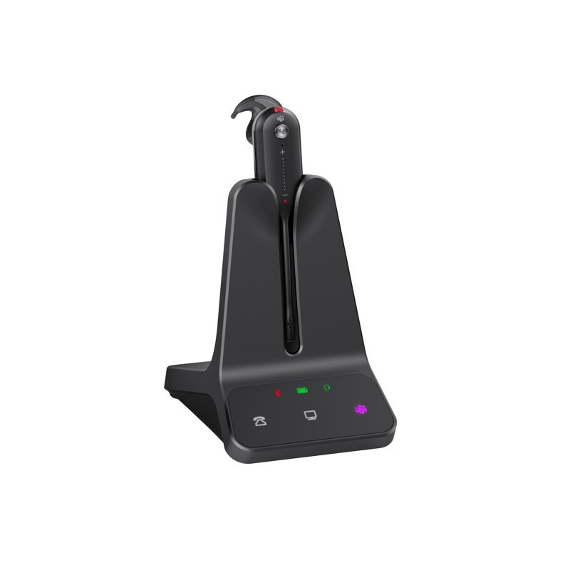 Yealink WH63 E2 Convertible DECT Wireless Teams Headset 8 hours talk time185m Wireless range Dual microphone Multi-device Con