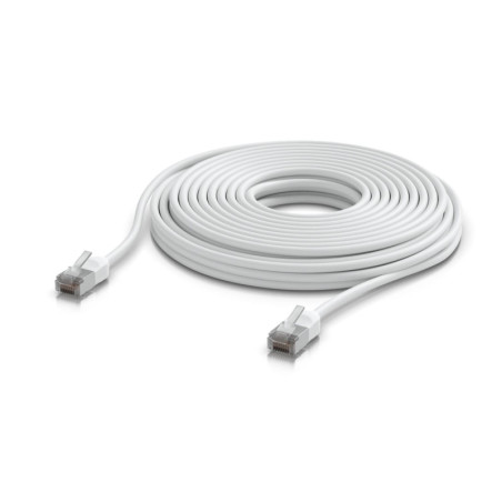 Ubiquiti UniFi Premium Patch Cable Outdoor, 12M, White, Ultra-thin, Rugged, Shielded Patch, Designed &Optimized, For 10 GbE n