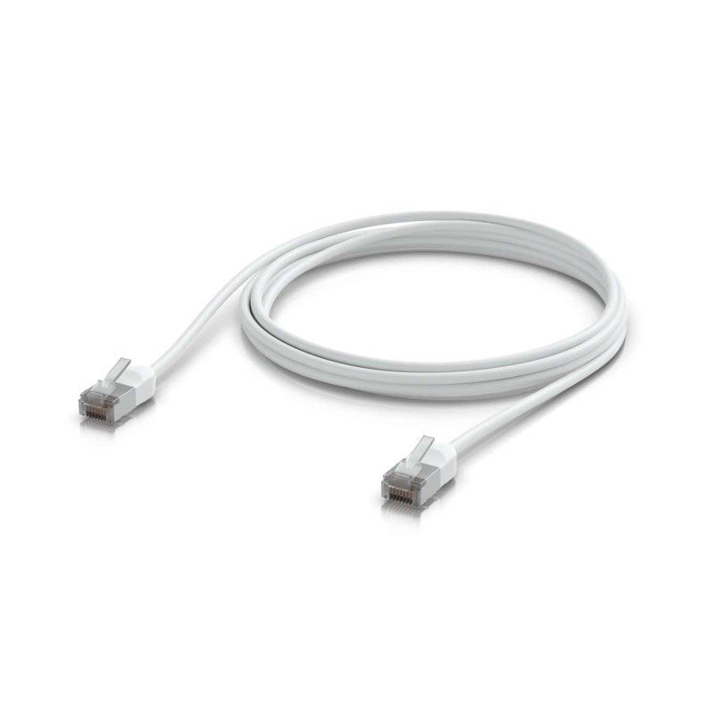 Ubiquiti UniFi Premium Patch Cable Outdoor, 3M, White, Ultra-thin, Rugged, Shielded Patch, Designed &Optimized, For 10 GbE ne