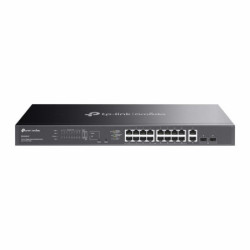 TP-Link ES220GMP Omada 20-Port Gigabit Easy Managed Switch with 16-Port PoE ,  Fast PoE, Perpetual PoE, Flow Control, Loopbac