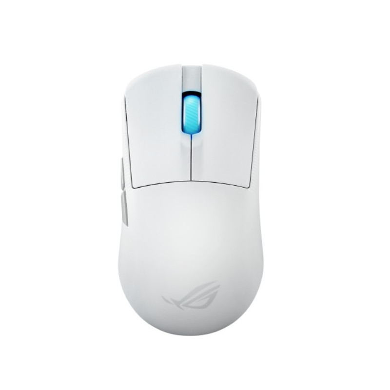 ASUS ROG Harpe Ace Mini White Ultralight 49-Gram Semi-Symmetrical Gaming Mouse, 42,000 dpi optical sensor,Tri-mode connectivi