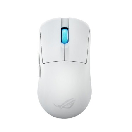 ASUS ROG Harpe Ace Mini White Ultralight 49-Gram Semi-Symmetrical Gaming Mouse, 42,000 dpi optical sensor,Tri-mode connectivi