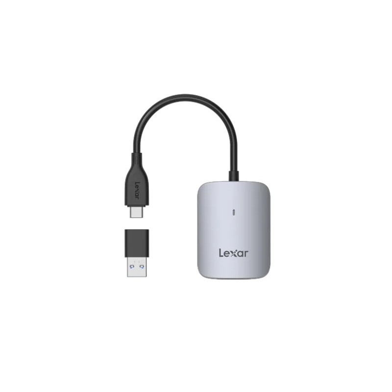 Lexar CFexpress™ Type A USB-C Reader  transfer speeds up to 900MB/s it is backwards compatible with UHS-I cards and has a U