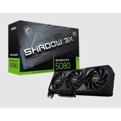 MSI nVidia GeForce RTX™ 5080 16G SHADOW 3X OC, Boost: 2640 MHz, 16GB GDDR7, DisplayPort x 3, HDMI™ x 1,