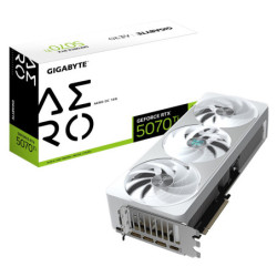 Gigabyte GeForce RTX™ 5070 Ti AERO OC 16G, 2588 MHz, CUDA 8960, 28 Gbps, GDDR7, 256 bit, PCI-E 5.0, PSU 750W, DisplayPort 2