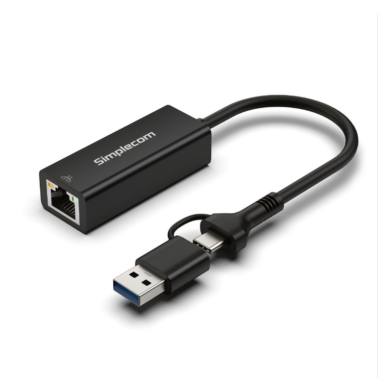 Simplecom NU315C SuperSpeed USB-C and USB-A to Gigabit Ethernet Adapter