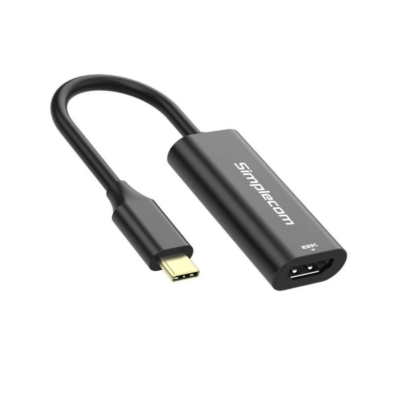 Simplecom DA105 USB-C to HDMI 2.1 Adapter 8K@60hz Converts a USB-C port to a HDMI output Compatible with smartphone or laptop