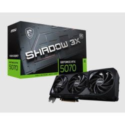 MSI nVidia GeForce RTX™ 5070 12G SHADOW 3X OC, PCI Express® Gen 5, Boost: 2542 MHz, CUDA 6144 Units, 12GB GDDR7, HDMI™ x