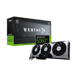 MSI nVidia GeForce RTX™ 5060 Ti 8G VENTUS 3X OC, PCI Express® Gen 5 x 16, Boost: 2602 MHz, CUDA 4608 Units, 8GB GDDR7, HDM