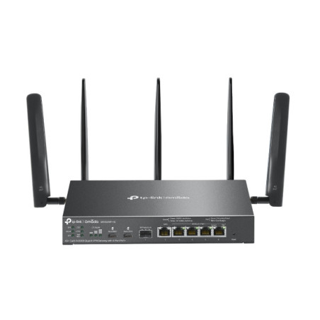TP-Link ER706WP-4G Omada 4G  Cat6 AX3000 Gigabit VPN Gateway with 4-Port PoE , 574Mbps at 2.4 GHz   2402 Mbps at 5 GHz (HE160
