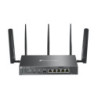 TP-Link ER706WP-4G Omada 4G  Cat6 AX3000 Gigabit VPN Gateway with 4-Port PoE , 574Mbps at 2.4 GHz   2402 Mbps at 5 GHz (HE160