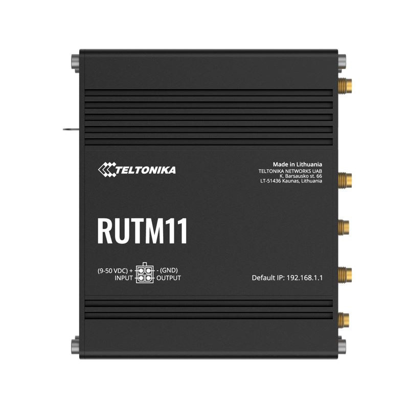 Teltonika RUTM11 Industrial 4G LTE Dual-band Wi-Fi, 4 x Gigabit RJ45 ports, USB, and up to 128 tag/port-based VLANs, PSU incl
