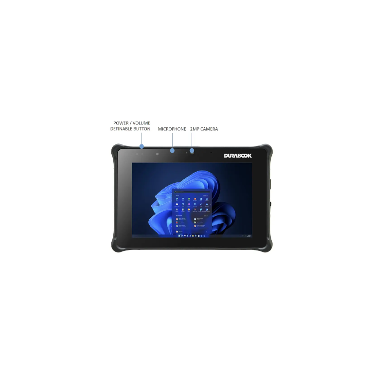 DURABOOK R8, 8' FHD, Intel® Pentium® Gold 8500, Windows 11, 8GB RAM, 128GB PCIe SSD,Wi-Fi 6E, Bluetooth v5.3, 2MP Front Cam