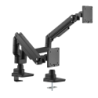 Brateck Fabulous Pole-Mounted Gas Spring Dual Monitor Arm Fit Most 17'-35' Monitors, Up to 20kg per screen VESA 75x75/100x100