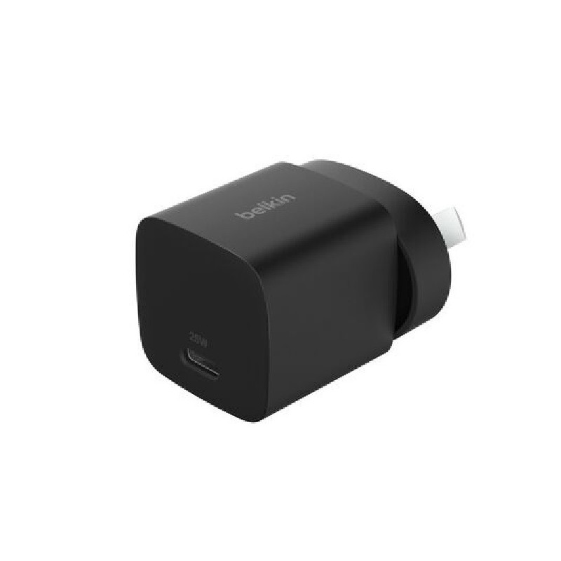 Belkin BoostCharge 25W USB-C PD 3.1 Cubic Wall Charger - Black (WCA012AUBK), Portable & Powerful, Apple, MFI-Certified, CEW $