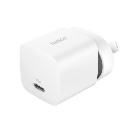 Belkin BoostCharge 25W USB-C PD 3.1 Cubic Wall Charger - White (WCA012auWH), Portable & Powerful, Apple, MFI-Certified, CEW $