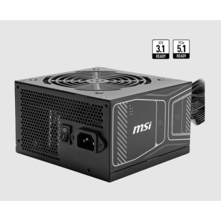 MSI MAG A850GN PCIE5 850W Up to 90% (80 Plus Gold) ATX Power Supply Unit, PFC, 100~240 VAC, 850W, 47-63Hz, PCI-E, SATA(LS)