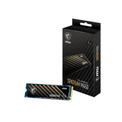 MSI SPATIUM M450 PCIe 4.0 NVMe M.2 1TB SSD,  Sequential Read up to 3400MB/s, Sequential Write up to 2400MB/s, 350 TBW, 5 Year