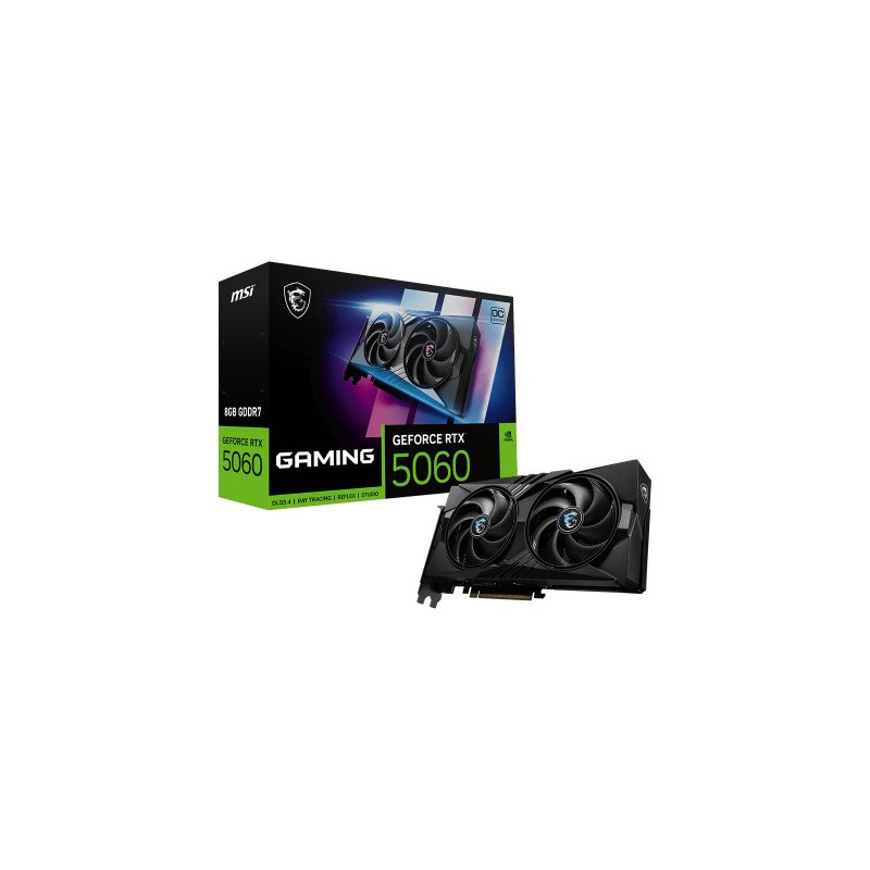 MSI nVidia GeForce RTX 5060 8G GAMING OC, PCI Express® Gen 5 x16, Boost: 2625 MHz, CUDA 3840 Units, 8GB GDDR7, . HDMI™ x 1