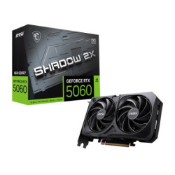MSI nVidia GeForce RTX 5060 8G SHADOW 2X OC, PCI Express® Gen 5 x16, Boost: 2527 MHz, CUDA 3840 Units, 8GB GDDR7, . HDMI™ 