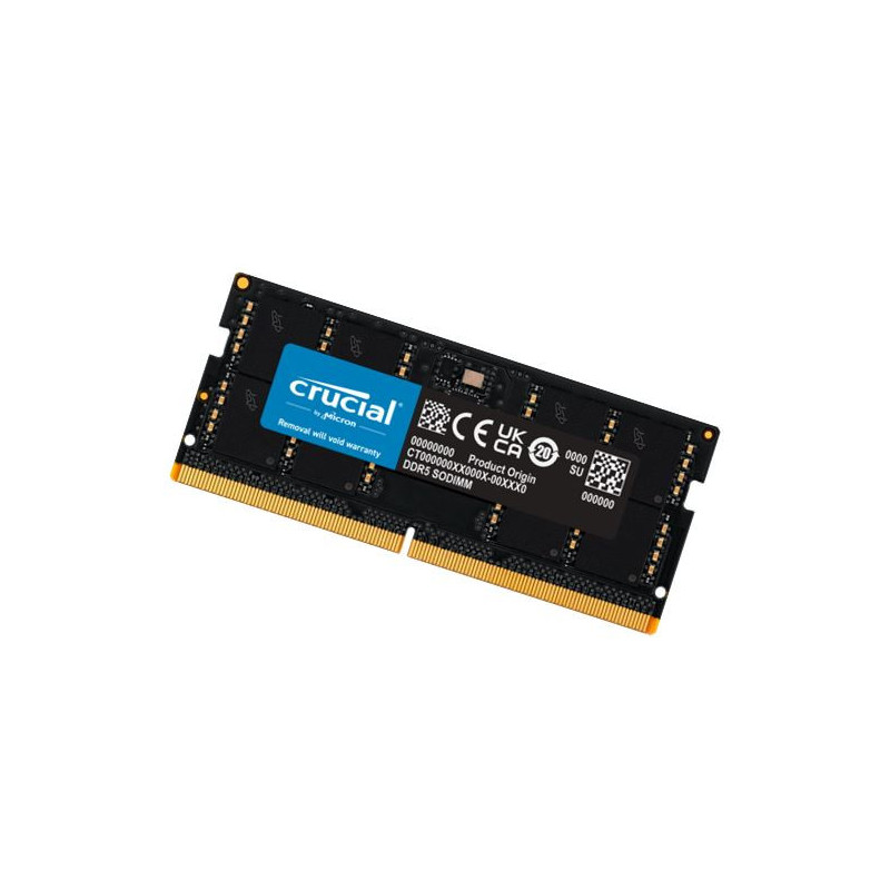Crucial 64GB (1x64GB) DDR5 SODIMM 5600MHz CL46 Notebook Laptop Memory
