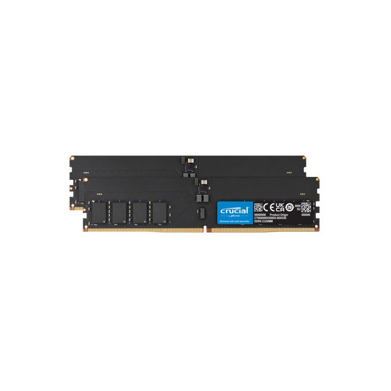 Crucial 64GB (2x32GB) DDR5 CUDIMM 6400MHZ CL52 Desktop PC Memory for Intel Core Ultra Processors AI PC