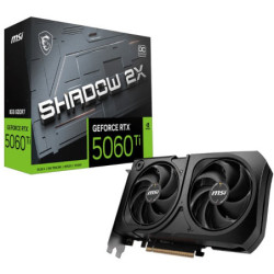 MSI nVidia GeForce RTX 5060 Ti 8G SHADOW 2X OC PLUS, Boost: 2482 MHz, CUDA 8960 Units, 8GB GDDR7, HDMI™ x 1 (embargo)