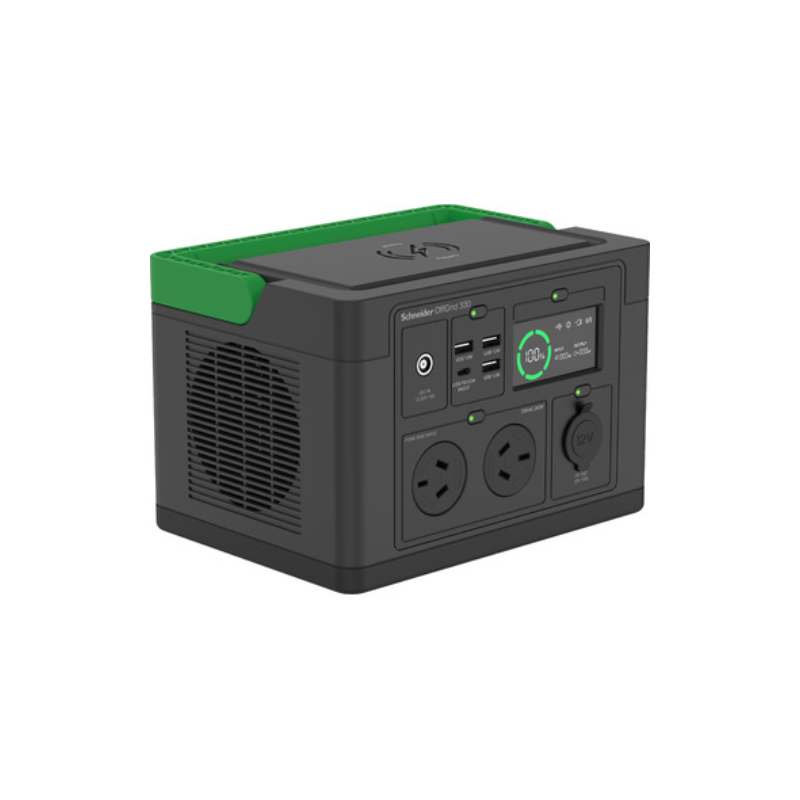 APC OffGrid Portable Power Station 330, 230V, 332Wh Lithium-ion, LCD, 2 AS3112 Australian outlets, Sinewave, 3 USB-A, 1 USB-C