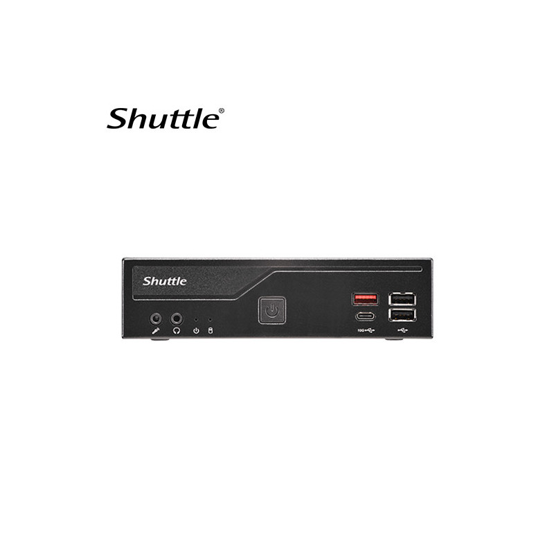 Shuttle DH810 Slim Mini PC 1.3L chassis - Intel® Core™ Ultra 200 serie ,2 x DDR5 SODIMM slots,48GB, 2xLAN (1G & 2.5G), 2xR