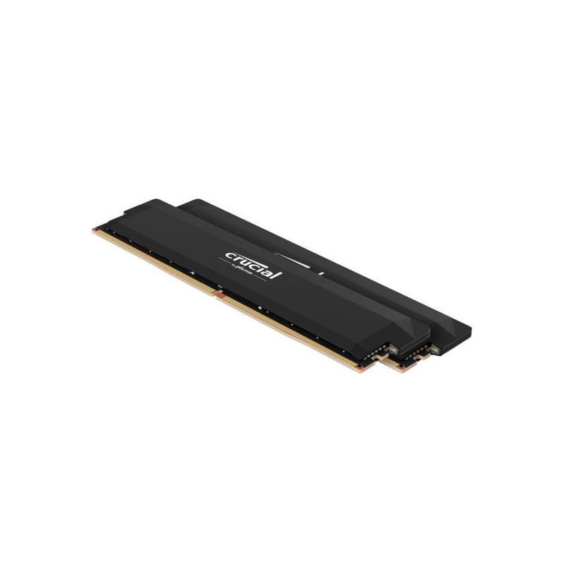 Crucial Pro 64GB (2x32GB) DDR5 UDIMM 6000MHz CL40 Black Heat Spreader Support Intel XMP AMD Ryzen Desktop PC Gaming Memory