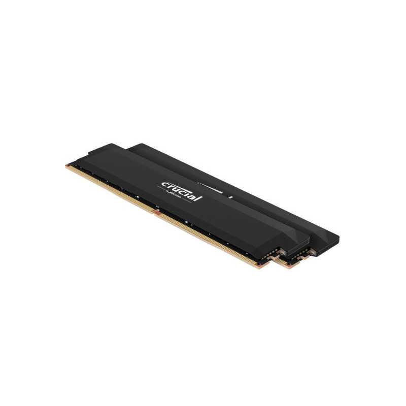 Crucial Pro 64GB (2x32GB) DDR5 UDIMM 6400MHz CL40 Black Heat Spreader Support Intel XMP AMD Ryzen Desktop PC Gaming Memory