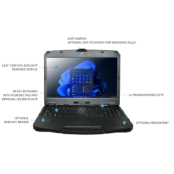 DURABOOK S15, 15' FHD, Intel® Core™ i5-1235U, Windows 11, 16GB RAM, 1TB PCIe SSD,Wi-Fi 6E, Bluetooth v5.3, - 1000 NIT DAYL