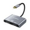 mbeat® Tough Link USB-C to Dual 4K/60Hz HDMI MST Adapter 4K (3840x2160) @ 60Hz, 4K (3840x2160) @ 30Hz, 2K (2560x1440) @ 60Hz