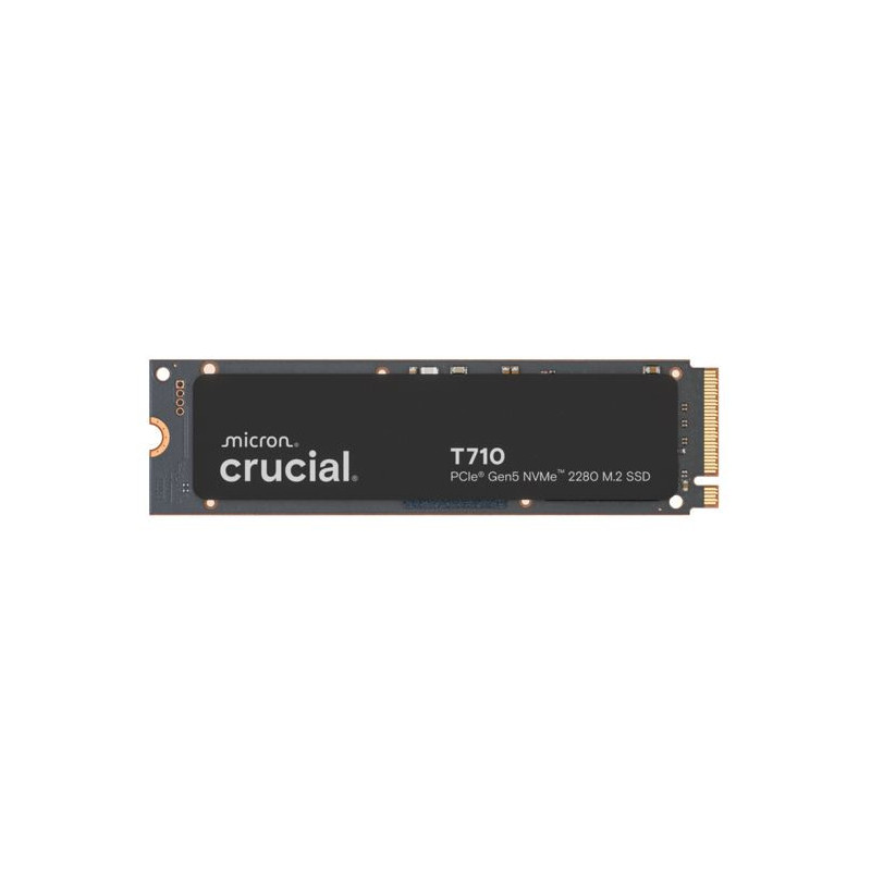 Crucial T710 2TB PCIe Gen5 NVMe 2280 SSD - 14500/13800 MB/s R/W 1200TBW 2.3M IOPs 1.5M hrs MTTF with DirectStorage for Intel 