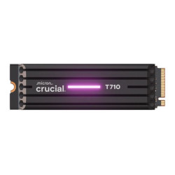Crucial T710 1TB PCIe Gen5 NVMe 2280 SSD w Heatsink - 14900/13700 MB/s R/W 600TBW 2.2M IOPs 1.5M hrs MTTF with DirectStorage 