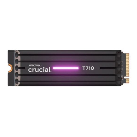 Crucial T710 1TB PCIe Gen5 NVMe 2280 SSD w Heatsink - 14900/13700 MB/s R/W 600TBW 2.2M IOPs 1.5M hrs MTTF with DirectStorage 