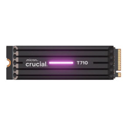 Crucial T710 2TB PCIe Gen5 NVMe 2280 SSD w Heatsink - 14500/13800 MB/s R/W 1200TBW 2.3M IOPs 1.5M hrs MTTF with DirectStorage