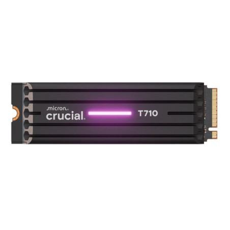 Crucial T710 2TB PCIe Gen5 NVMe 2280 SSD w Heatsink - 14500/13800 MB/s R/W 1200TBW 2.3M IOPs 1.5M hrs MTTF with DirectStorage