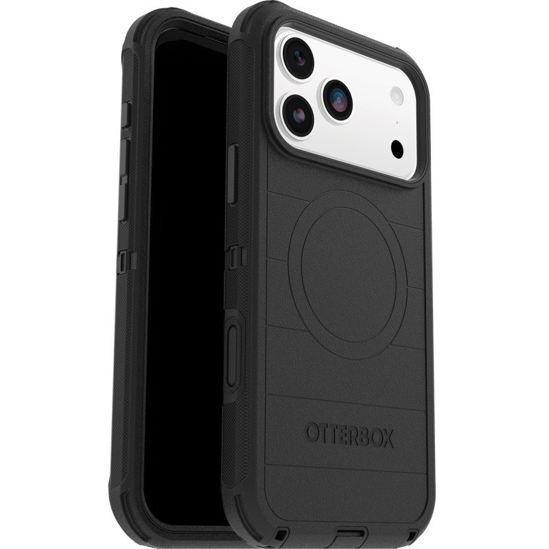 OtterBox Defender Pro MagSafe Apple iPhone 17 Pro (6.3') Case Black - (77-98380), DROP  7X Military Standard, Raised Edges, 7