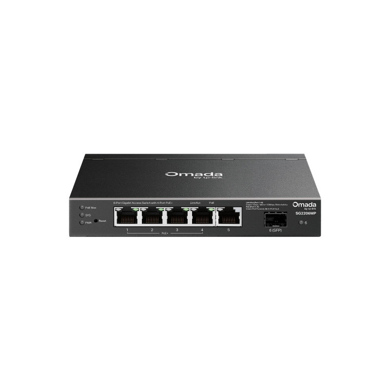 TP-Link SG2206MP Omada Access 6-Port Gigabit Switch with 4-Port PoE 