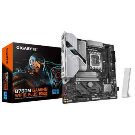 Gigabyte B760M GAMING WIFI6 PLUS GEN5 Intel LGA 1700 m-ATX Motherboard, 2xDDR5 ~128GB, 1xPCI-E x16, 1xPCI-E x1, 2xM.2, 4xSATA