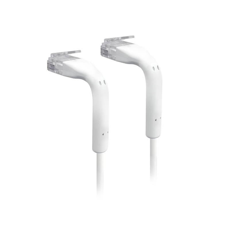 Ubiquiti UniFi Patch Cable, Length 0.3m, White, Ultra-Thin Patch Cable With GbE Support And Flexible, Bendable Boots For Enha