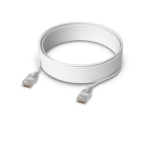 Ubiquiti UniFi Etherlighting Patch Cable, Length 15m, White, Nano-Thin Patch Cable With 10 GbE Support, Designed To Showcase 