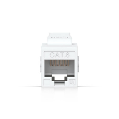 Ubiquiti Cat6 Keystone Coupler, 12-Pack, White, Pass-Through Cat6 Keystone Coupler For Connecting Pre-Terminated Ethernet Cab