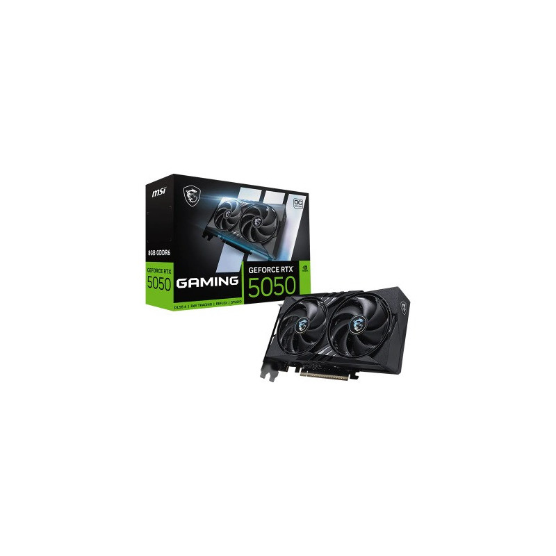 MSI nVidia GeForce RTX 5050 8G GAMING OC, Boost: 22632 MHz, CUDA 2560 Units, 8GB GDDR6, HDMI™ x 1 (embargo)