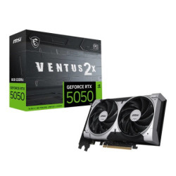 MSI nVidia GeForce RTX 5050 8G VENTUS 2X OC, Boost: 2560 MHz, CUDA 2560 Units, 8GB GDDR6, HDMI™ x 1 (embargo)
