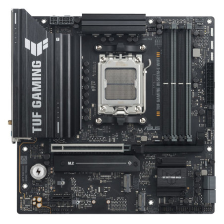 ASUS AMD B650EM TUF GAMING B650EM-E WIFI (AM5) Micro-ATX Motherboard, DDR5(3x), 8 2 1 Power Stages, PCIe 5.0, 3x M.2, Front U