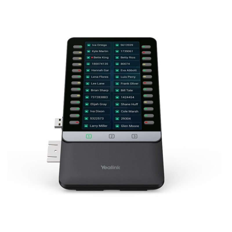 Yealink EXP55 Color Expansion Module, 5.5' Display, 78 Programmable Keys, Dual-Color LEDs, 3-Page View, USB Port, Compatible 